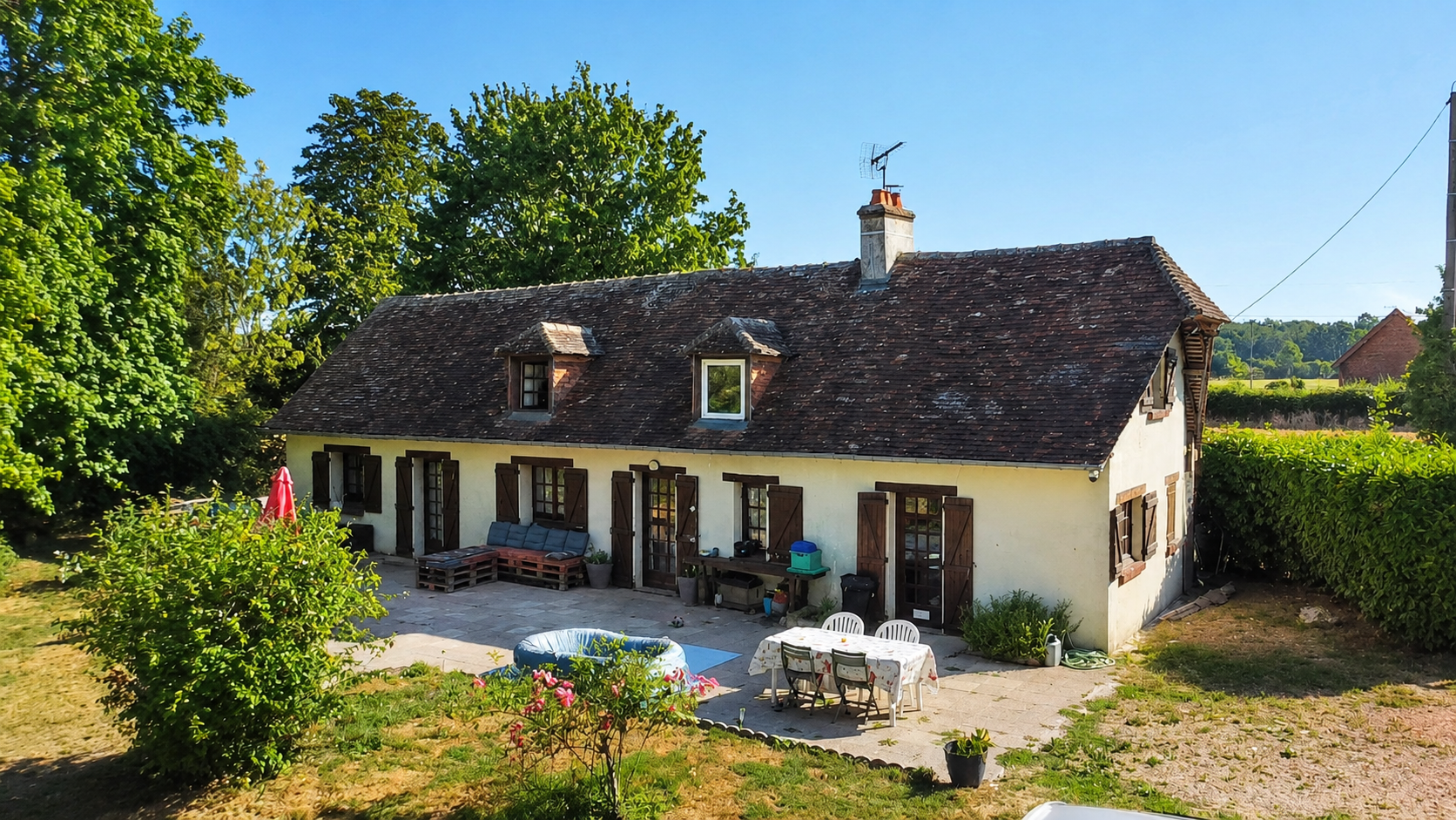 Maison de 116 m2, 5 pièces avec 3 chambres (poss.4) - Terrain 2600 m2